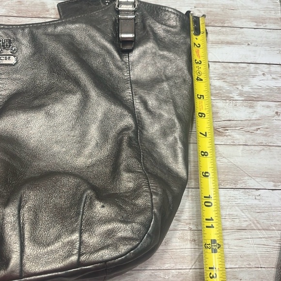 Coach Madison metallic silver leather hobo shoulder bag Tote bag - Picture 11 of 16